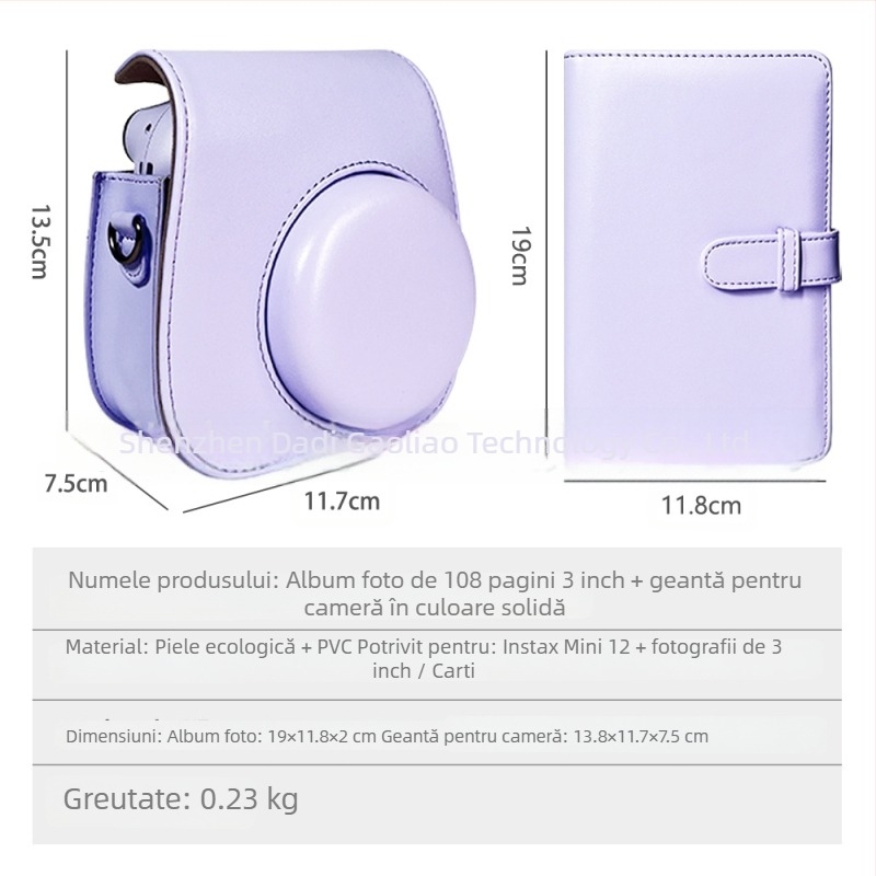 Set de accesorii Polaroid Mini 12/11 cu geantă pentru cameră, album foto de 108 pagini și accesorii pentru etichete și rame foto | Model mini12 | Lansare 2023 | Brand Neutral