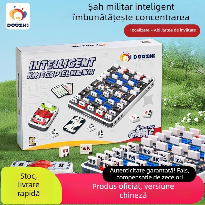 Tabla electronică de șah militară Douzhi – educațională, interacțiune părinte-copil, plastic, model 660130, joc de șah