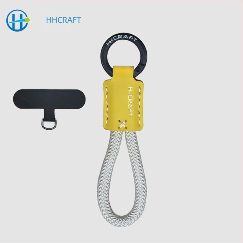 Breloc din piele de vițel, lucrat manual, cu șnur pentru telefon, unisex, anti-pierdere, multifuncțional