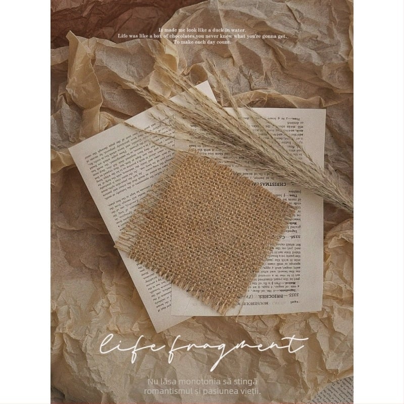 Accesorii fotografice – stil retro, ornamente decorative pentru fundal (Brand: Shouqing; Materiale: cânepă și hârtie; Tip: ornamente decorative pentru fundal)