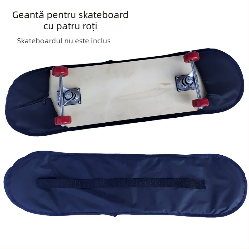 Geantă pentru skateboard cu curea crossbody, utilizare duală, compartiment dublu de stocare, ușoară Oxford