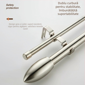 Suport pentru șină de perdea, cu brațe dublu curbate, din fier, stil modern minimalist, potrivit pentru toate tipurile de perdele