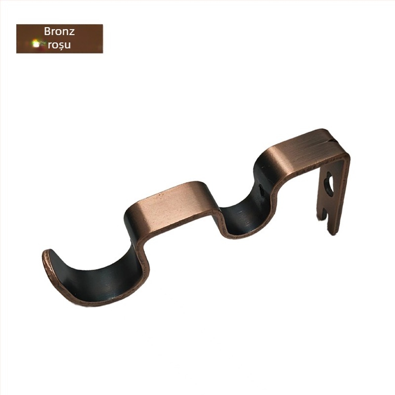 Suport pentru șină de perdea, cu brațe dublu curbate, din fier, stil modern minimalist, potrivit pentru toate tipurile de perdele