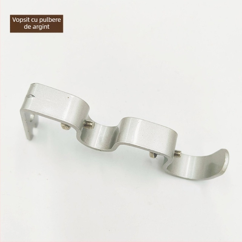 Suport pentru șină de perdea, cu brațe dublu curbate, din fier, stil modern minimalist, potrivit pentru toate tipurile de perdele