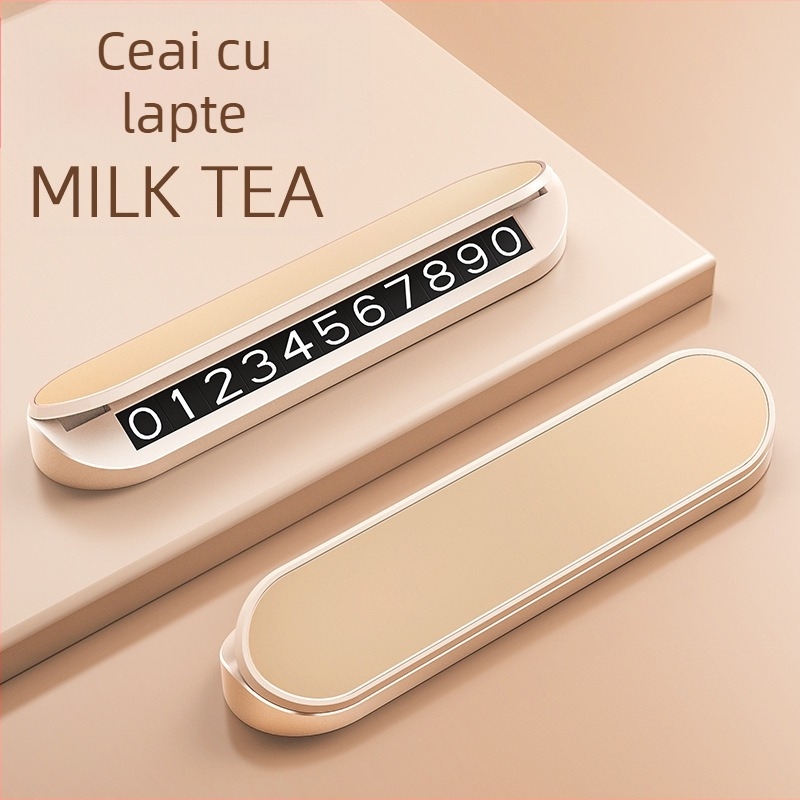 Placă de parcare temporară pentru mașină cu logo personalizat, plastic, model V4, imprimare logo disponibil, tip ascuns