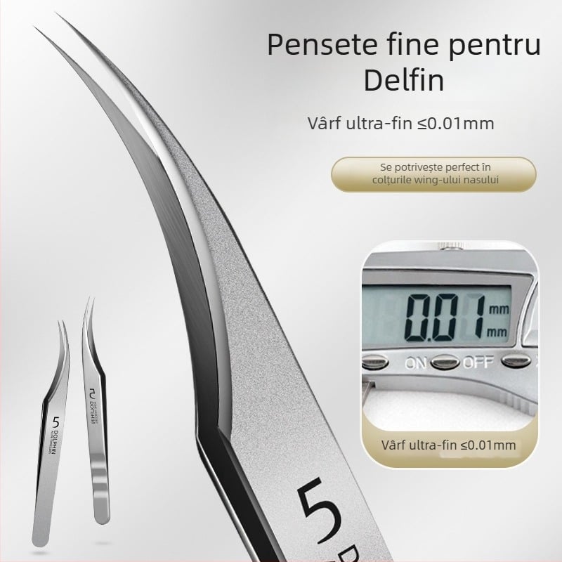 Set de unelte pentru acnee din oțel inoxidabil: clipsuri pentru puncte negre și ace pentru acnee