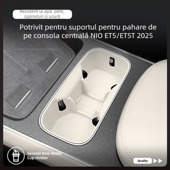 Covoraș silicon pentru suportul de pahare din consola centrală, compatibil cu 25 modele NIO ET5/ET5T – anti-derapant, accesorii interioare auto, greutate 150 g