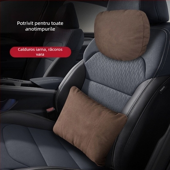 Perne de cap și lombare compatibile Tesla – pluș artificial, umplutură din bumbac mătase, pentru toate anotimpurile, stil simplu