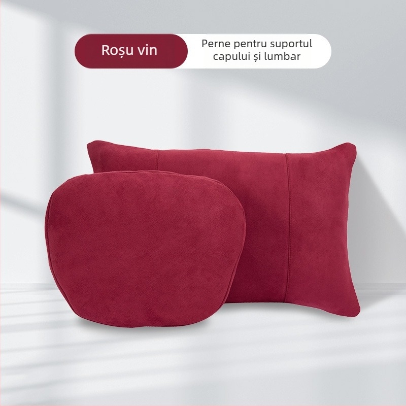 Perne de cap și lombare compatibile Tesla – pluș artificial, umplutură din bumbac mătase, pentru toate anotimpurile, stil simplu