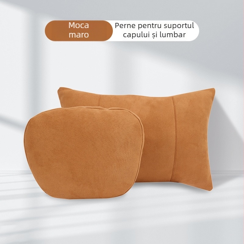 Perne de cap și lombare compatibile Tesla – pluș artificial, umplutură din bumbac mătase, pentru toate anotimpurile, stil simplu