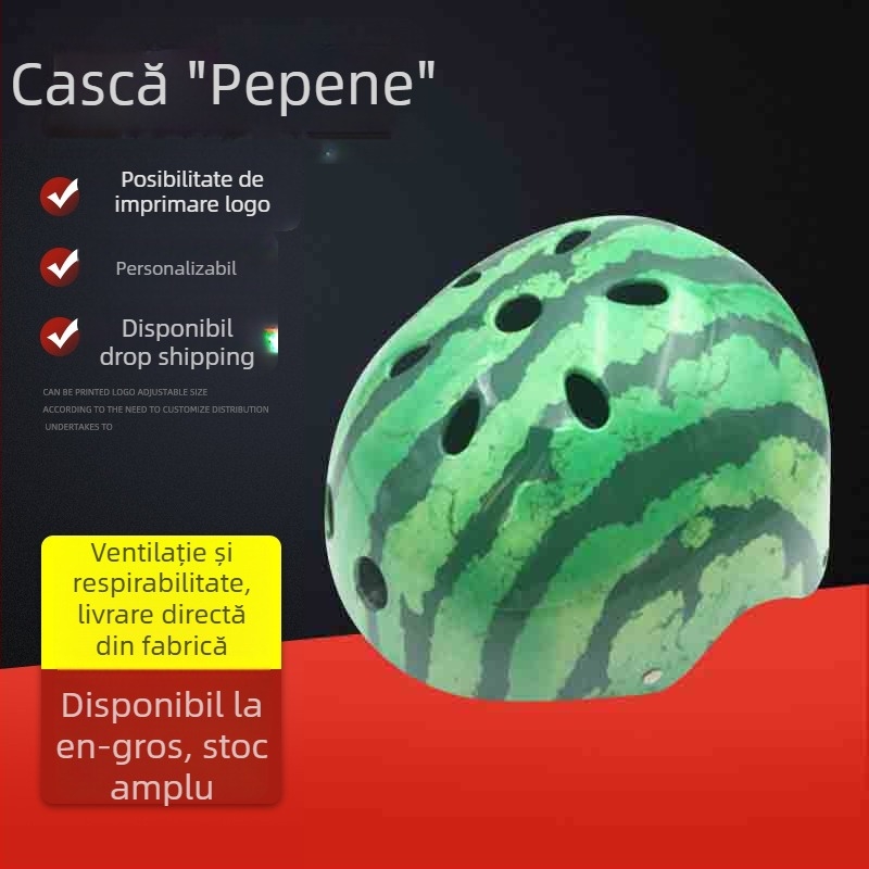 Cască pentru copii pentru ciclism și patinaj cu model pepene