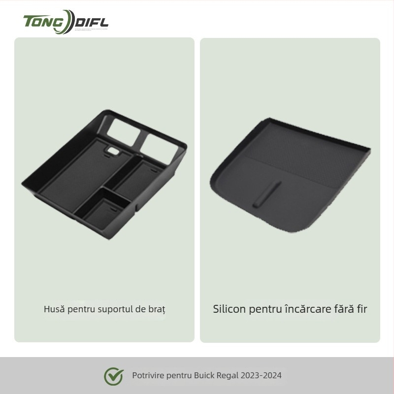 Pad din silicon pentru încărcare wireless în consola centrală Buick LaCrosse – accesorii interioare, compatibil cu 26 de modele, imprimare a logo-ului