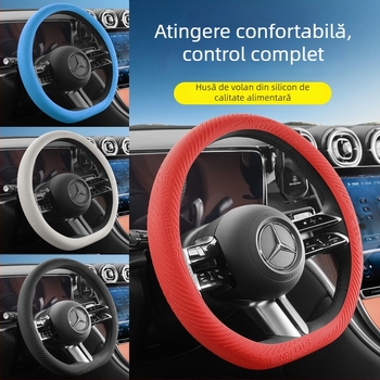Husă volan auto - suprafață din silicon, instalare universală, pentru toate sezoanele, compatibil universal