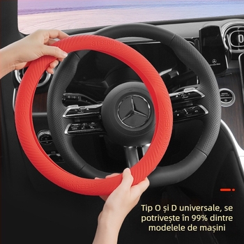 Husă volan auto - suprafață din silicon, instalare universală, pentru toate sezoanele, compatibil universal