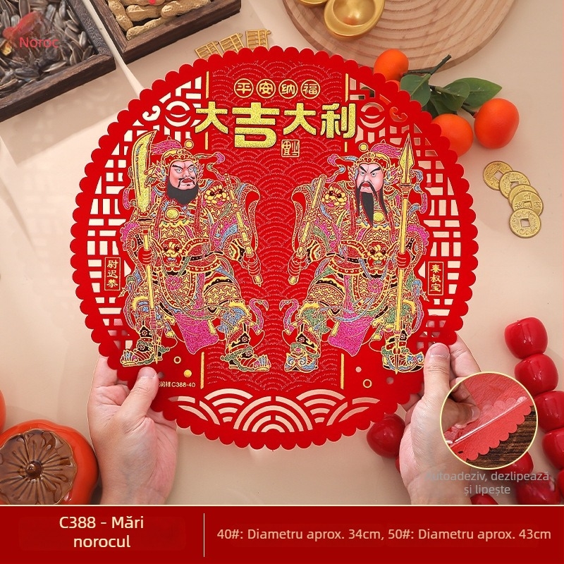 Runxiang Autocolant de fereastră cu zei ai ușii din catifea, spate adeziv; Material: catifea; Ambalaj: opp bag; Brand: Hao Sui; Categoria: floare de fereastră