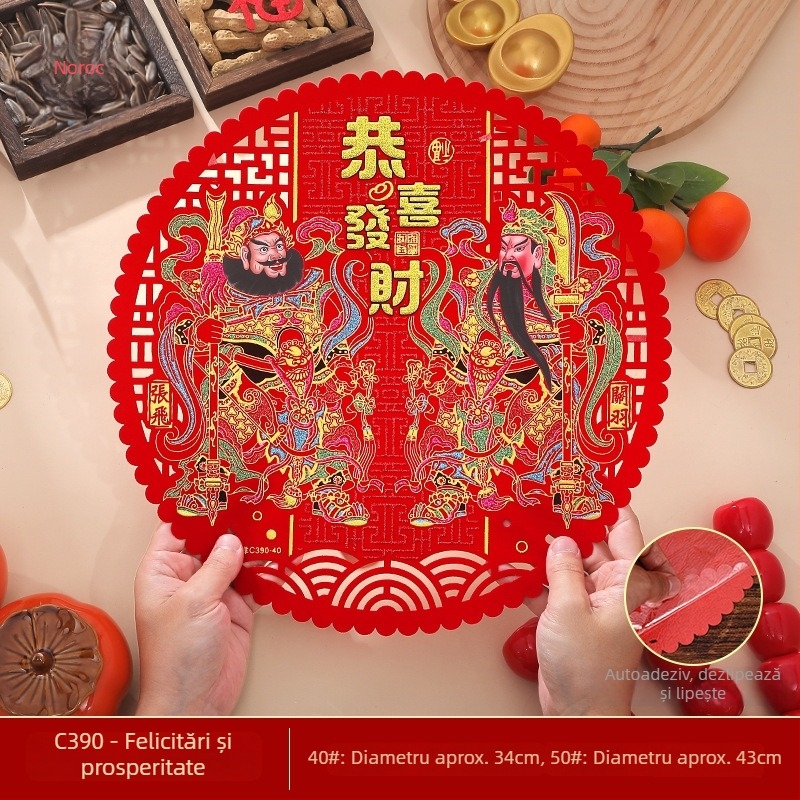 Runxiang Autocolant de fereastră cu zei ai ușii din catifea, spate adeziv; Material: catifea; Ambalaj: opp bag; Brand: Hao Sui; Categoria: floare de fereastră