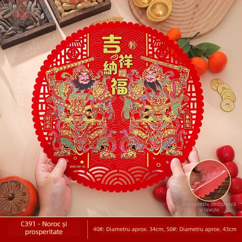 Runxiang Autocolant de fereastră cu zei ai ușii din catifea, spate adeziv; Material: catifea; Ambalaj: opp bag; Brand: Hao Sui; Categoria: floare de fereastră