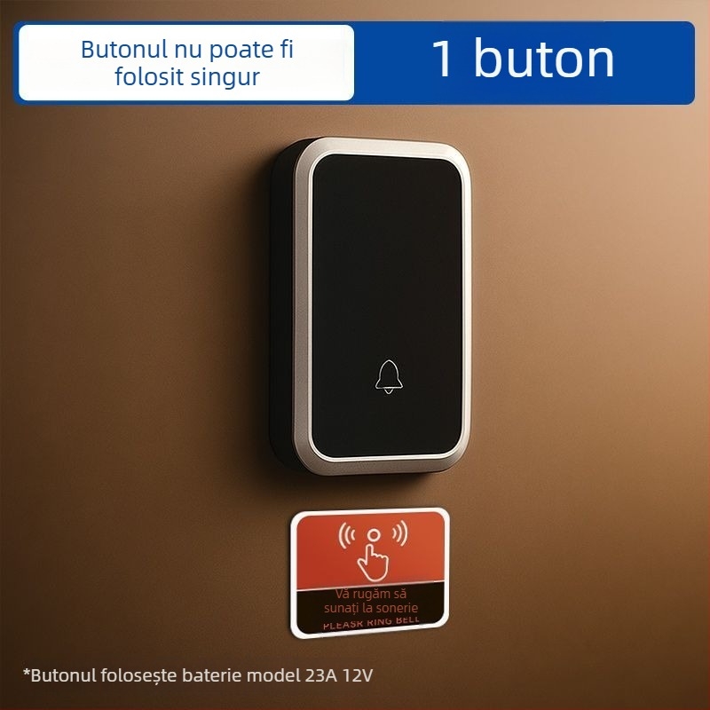 Interfon video wireless pentru casă, cu rază ultra-lungă, sonerie puternică, impermeabil, telecomandă pentru apeluri la persoanele în vârstă