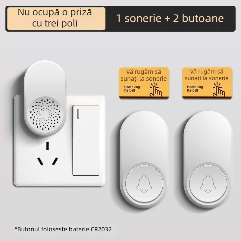 Interfon video wireless pentru casă, cu rază ultra-lungă, sonerie puternică, impermeabil, telecomandă pentru apeluri la persoanele în vârstă