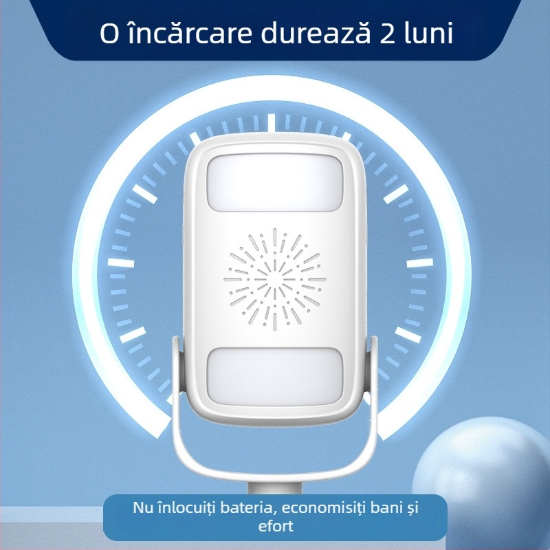 Sonerie de ușă cu voce de întâmpinare bidirecțională, DH808, alimentare baterie/curent, 6V-9V, tonuri de sonerie variate, consum 0,5