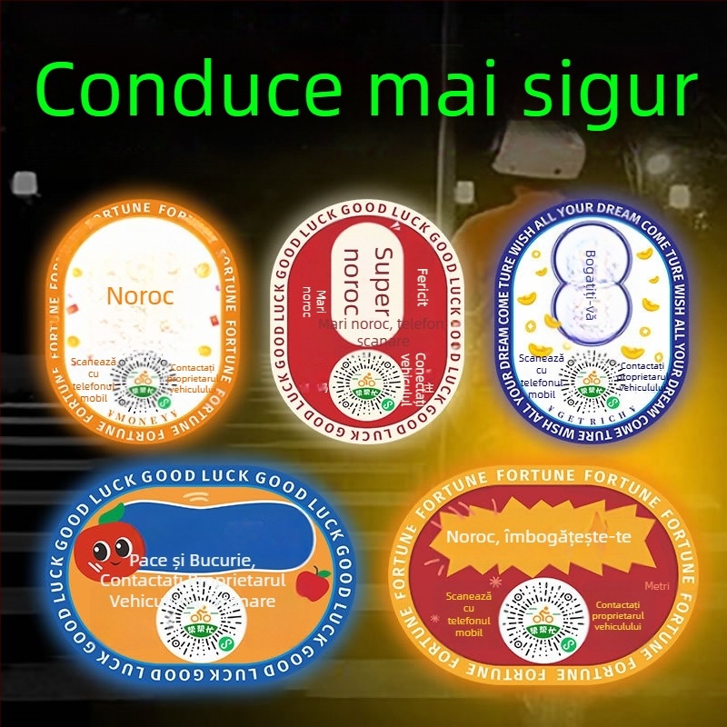 Autocolant reflectorizant în stil QR Code pentru semn de parcare temporar pentru mașini electrice și motociclete
