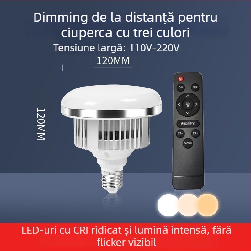 Iluminat profesional pentru fotografie pentru streaming live, cu soclu E27, 85–150W, 220V, 2700K–6500K, luminozitate reglabilă