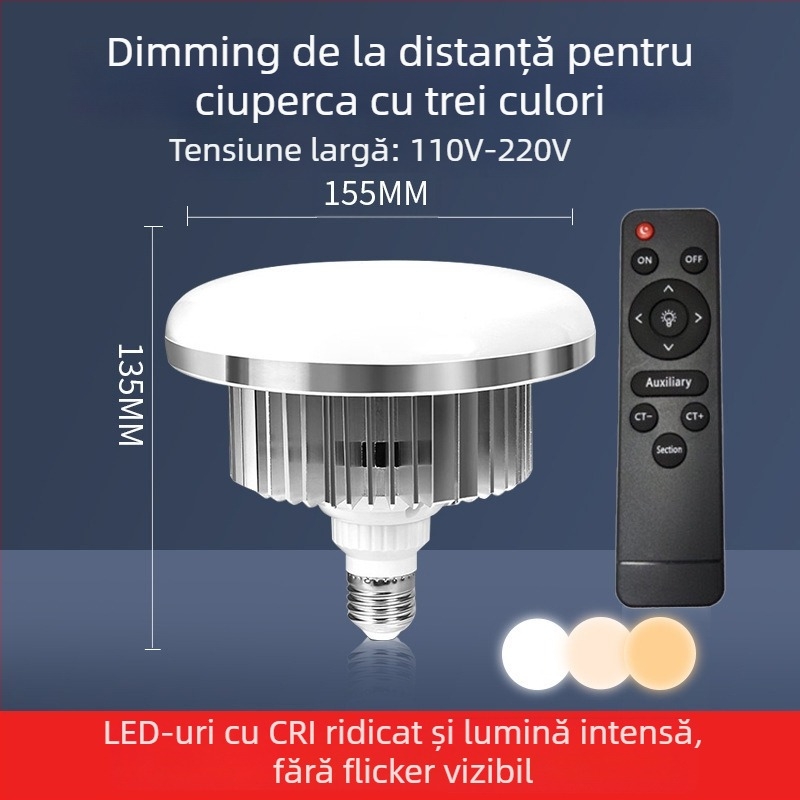 Iluminat profesional pentru fotografie pentru streaming live, cu soclu E27, 85–150W, 220V, 2700K–6500K, luminozitate reglabilă