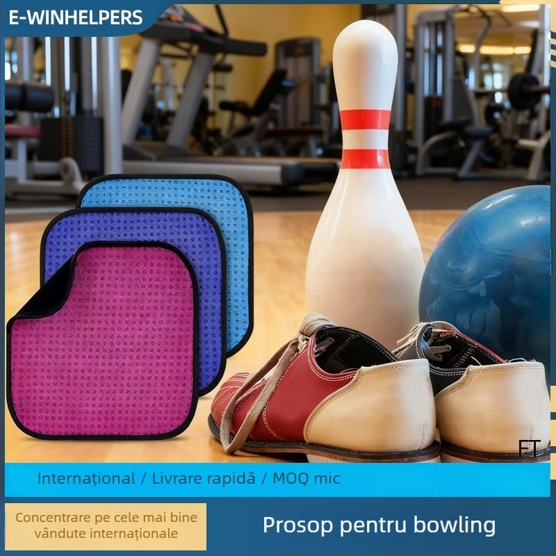 Cârpa de curățare pentru minge de bowling - microfibră, accesorii bowling, covoraș anti-alunecare (Material: Microfiber; Categoria produsului: Wipe; Categoria: Bowling accessories; Scenarii aplicabile: alte sporturi cu mingi)