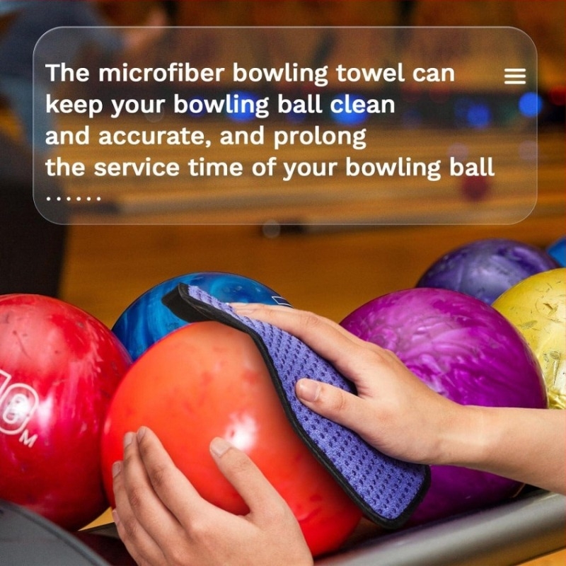 Cârpa de curățare pentru minge de bowling - microfibră, accesorii bowling, covoraș anti-alunecare (Material: Microfiber; Categoria produsului: Wipe; Categoria: Bowling accessories; Scenarii aplicabile: alte sporturi cu mingi)