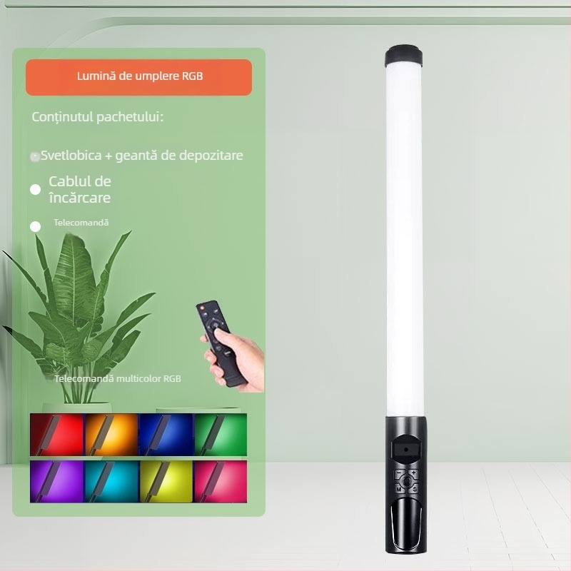 HM-BD Lumină portabilă pentru fotografie — pentru fotografie în exterior, LED 10W, alimentare prin interfața Type-C