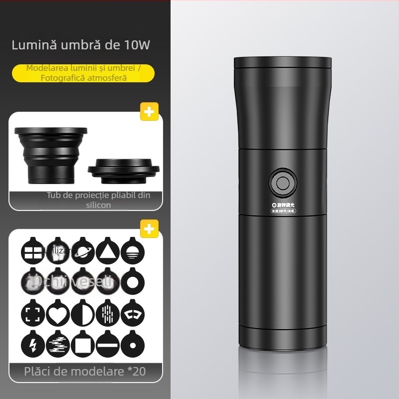 Lumină de umplere mini pentru streaming live Yu guang, 10W, Type-C 5V-2A, 5500–5600K, iluminare LED portabil