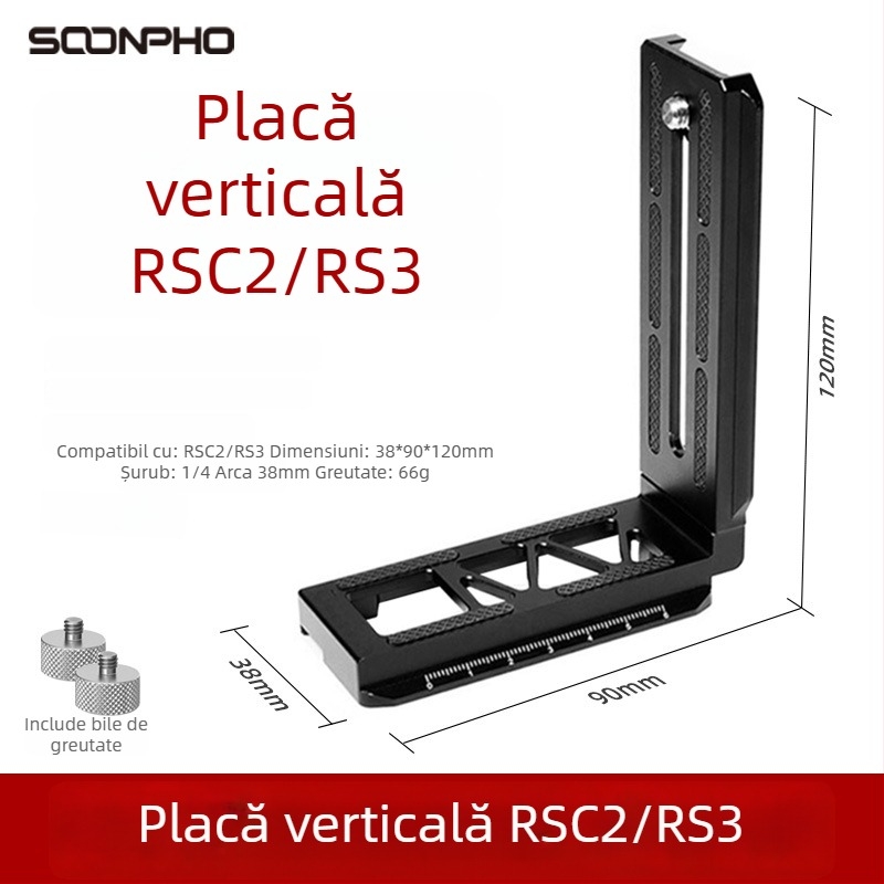 Placă verticală de cameră de tip L — tip: Photography screws, material: aliaj de aluminiu, marcă: Other