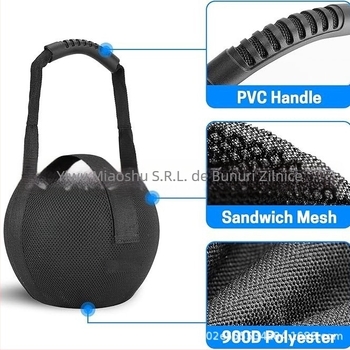 Geantă de bowling, mânere întărite, material plasă, pentru călătorii și utilizare în aer liber
