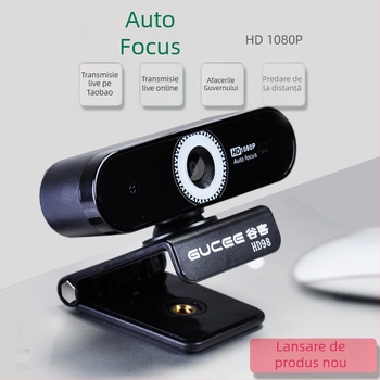 Camera web HD cu microfon încorporat, senzor de 8 MP, rezoluție 640x480, 30 FPS, USB, fără driver