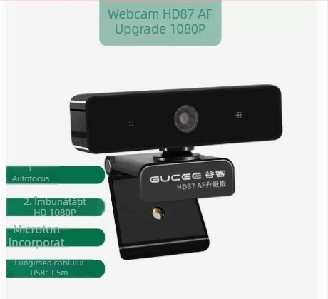 Camera web HD cu microfon încorporat, senzor de 8 MP, rezoluție 640x480, 30 FPS, USB, fără driver
