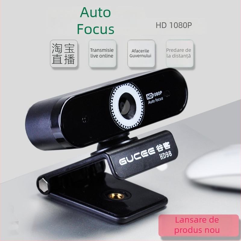 Camera web HD cu microfon încorporat, senzor de 8 MP, rezoluție 640x480, 30 FPS, USB, fără driver