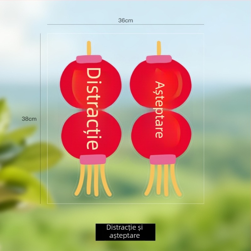 Decaluri pentru ferestre electrostatice Banda – PVC decoruri pentru Festivalul de Primăvară, Anul Calului; gata de cadou, ambalaj Opp