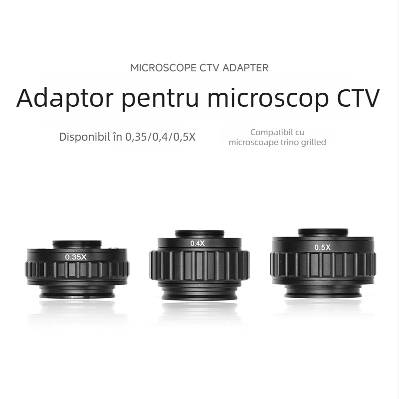 Adaptor de cameră pentru microscop stereo trinocular cu montură C, extinde câmpul de vizualizare