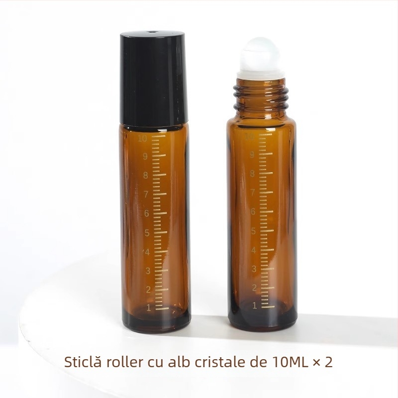 Pengyi sticlă de sticlă cu roller, protejată de lumină, pentru uleiuri esențiale, conținut net 10, portabil