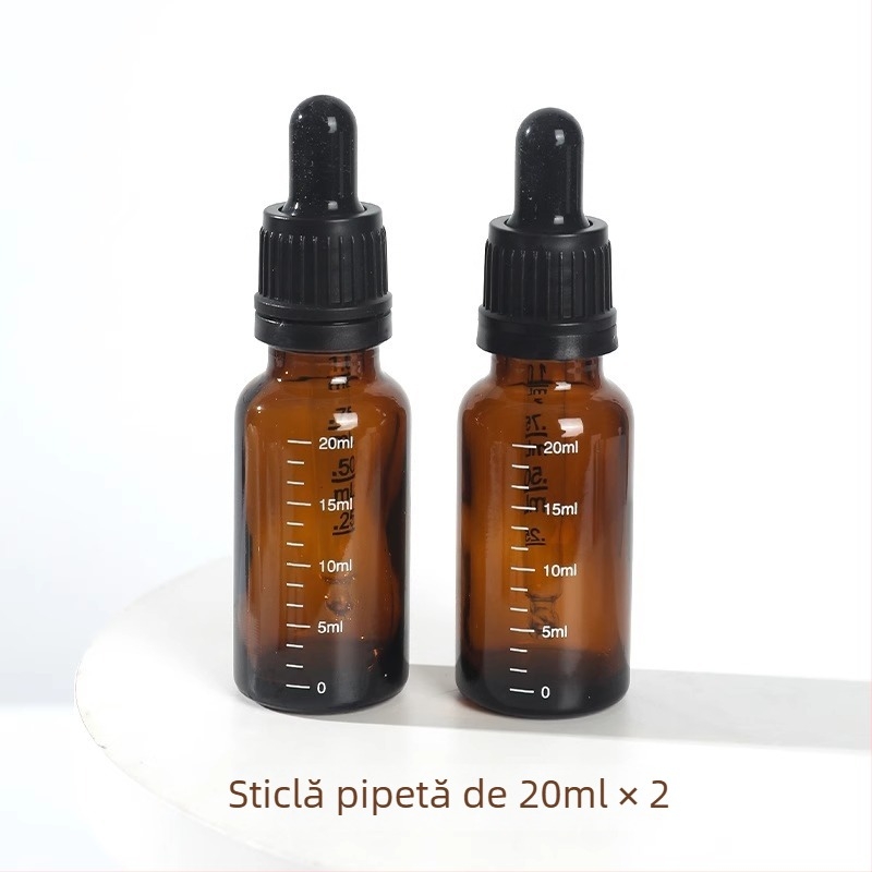 Pengyi sticlă de sticlă cu roller, protejată de lumină, pentru uleiuri esențiale, conținut net 10, portabil