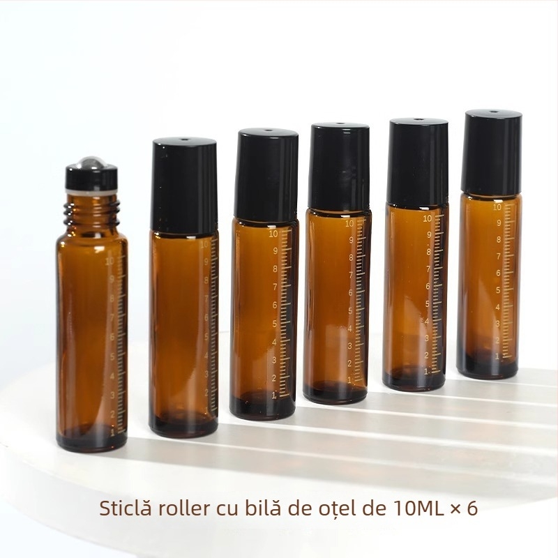 Pengyi sticlă de sticlă cu roller, protejată de lumină, pentru uleiuri esențiale, conținut net 10, portabil