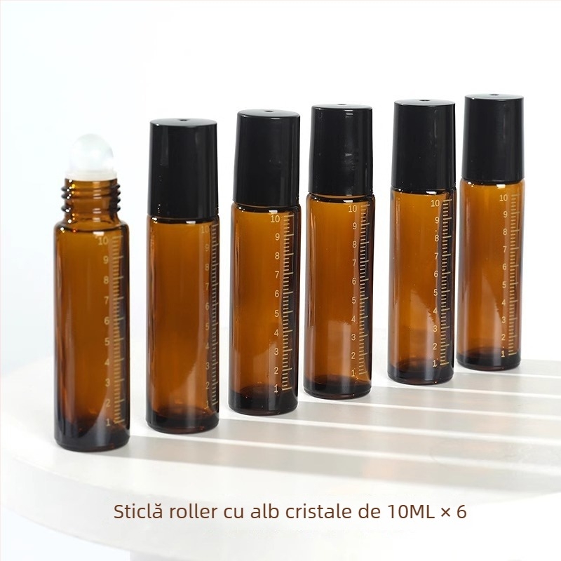 Pengyi sticlă de sticlă cu roller, protejată de lumină, pentru uleiuri esențiale, conținut net 10, portabil