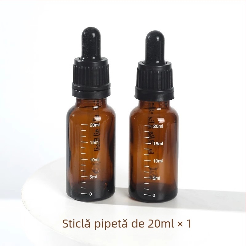 Pengyi sticlă de sticlă cu roller, protejată de lumină, pentru uleiuri esențiale, conținut net 10, portabil