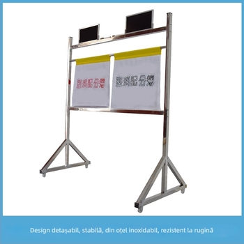 Panou de scor din oțel inoxidabil pentru baschet și fotbal, pe bază de podea, cu mecanism flip, marca OME