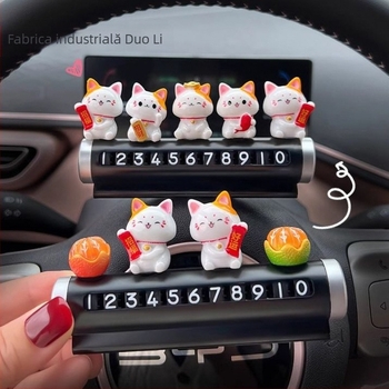 Placă metalică pentru parcare auto cu afișaj digital și număr de telefon, suport decorativ pentru mașină, tip ascuns