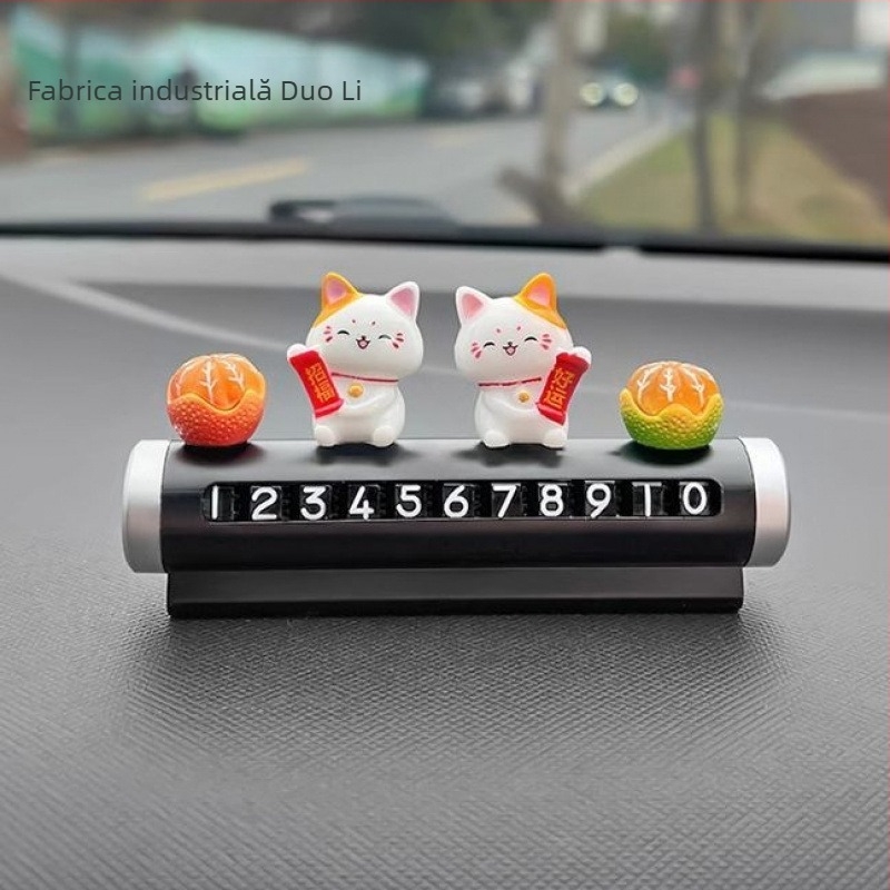 Placă metalică pentru parcare auto cu afișaj digital și număr de telefon, suport decorativ pentru mașină, tip ascuns