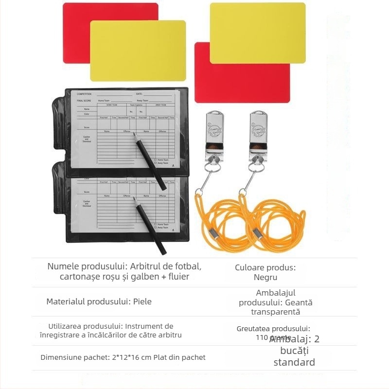 Set de carduri roșu și galben pentru arbitru de fotbal, cu pix (PVC) — 500 bucăți, pentru fotbal, baschet, badminton, volei; tablă de scor