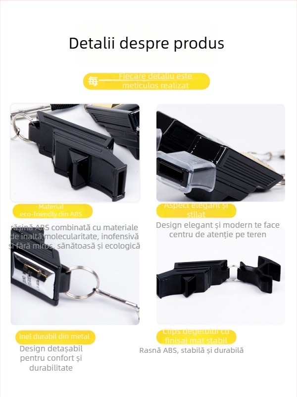Fluiere de arbitru pentru fotbal, baschet și volei — design de înaltă frecvență, fără miez, pentru instruire profesională, ABS material, imprimare siglă disponibilă