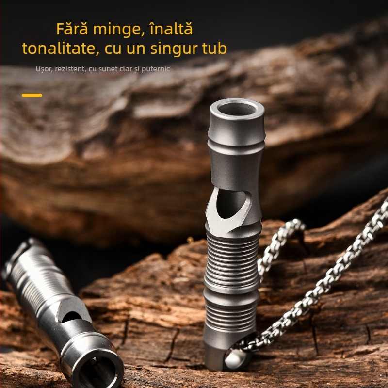 Pioneer EDC fluier din aliaj de titan – personalizabil outdoor, cu logo tipărit