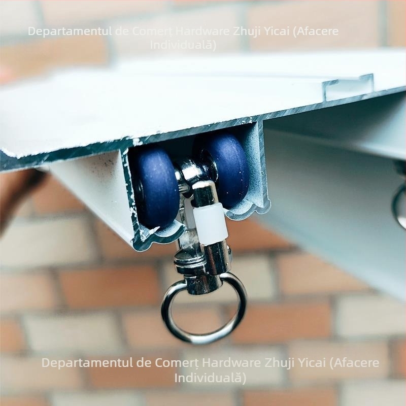 Set pentru tavan integrat cu panou hexagonal pentru draperii: accesorii pentru şină de ghidare, role din aliaj, capac de dop şi cap de blocare la capăt.